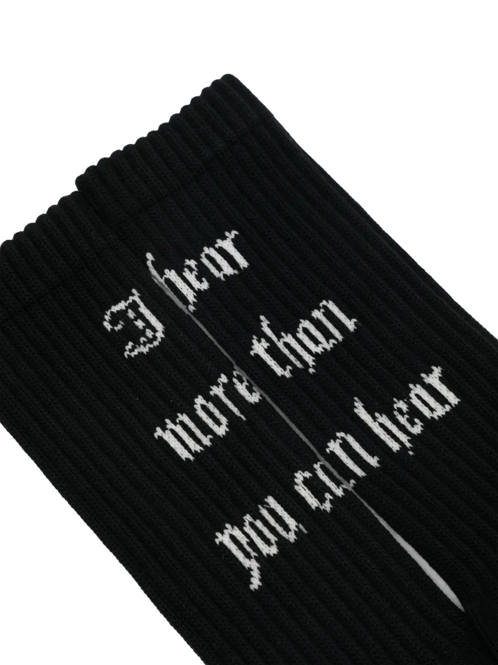 Slogan-Print Socks