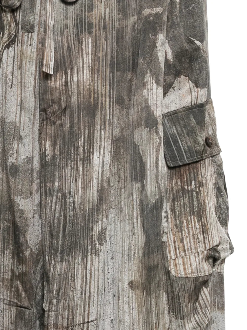 brushed-effect trousers