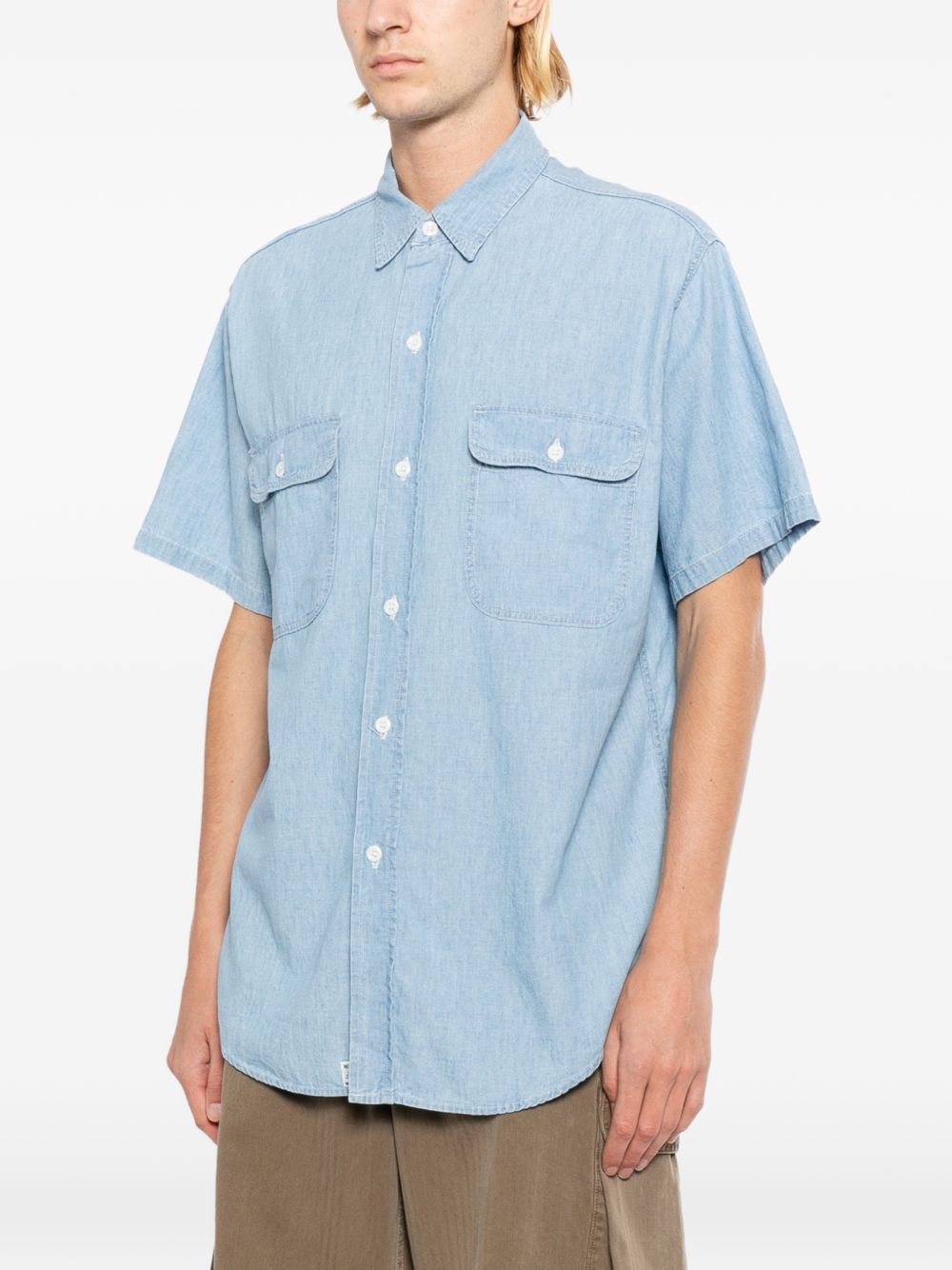 short-sleeve chambray shirt