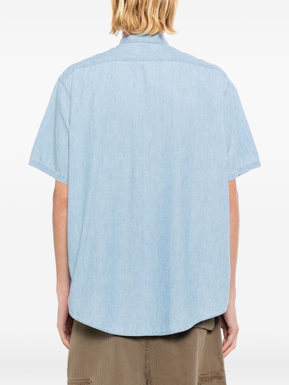 short-sleeve chambray shirt