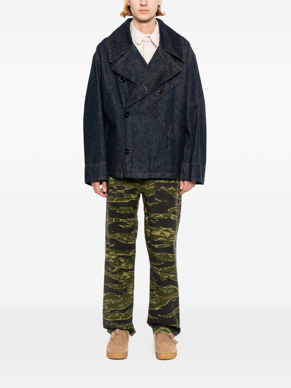 camouflage-print  trousers