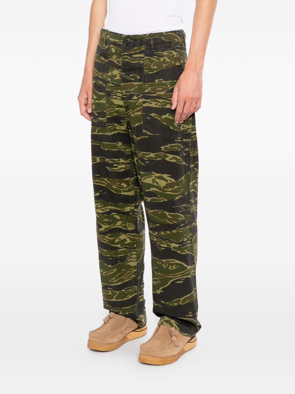 camouflage-print  trousers