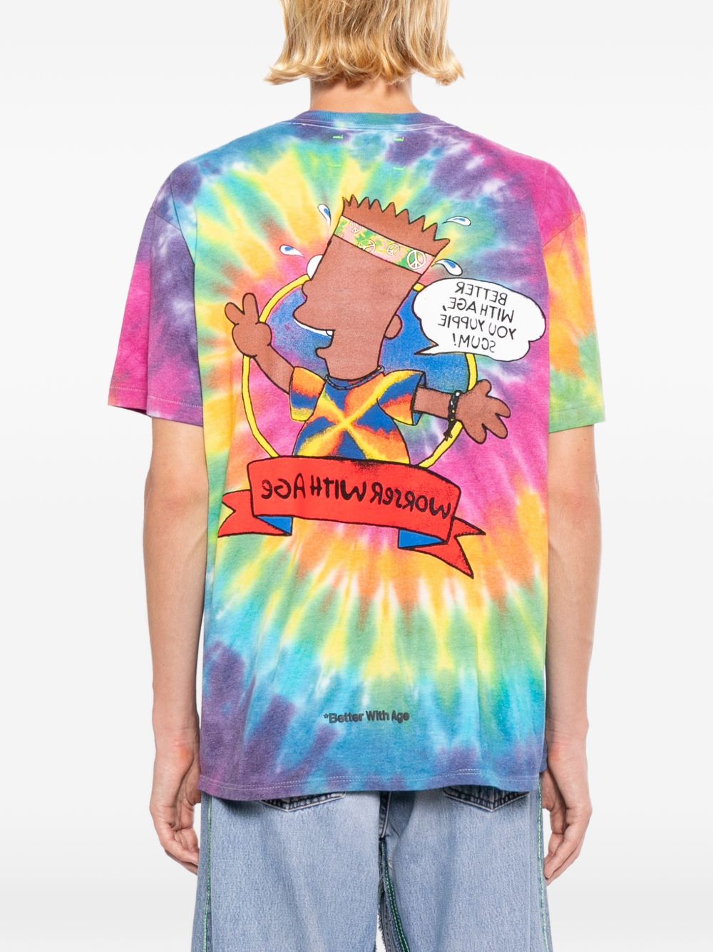 tie-dye graphic-print T-shirt