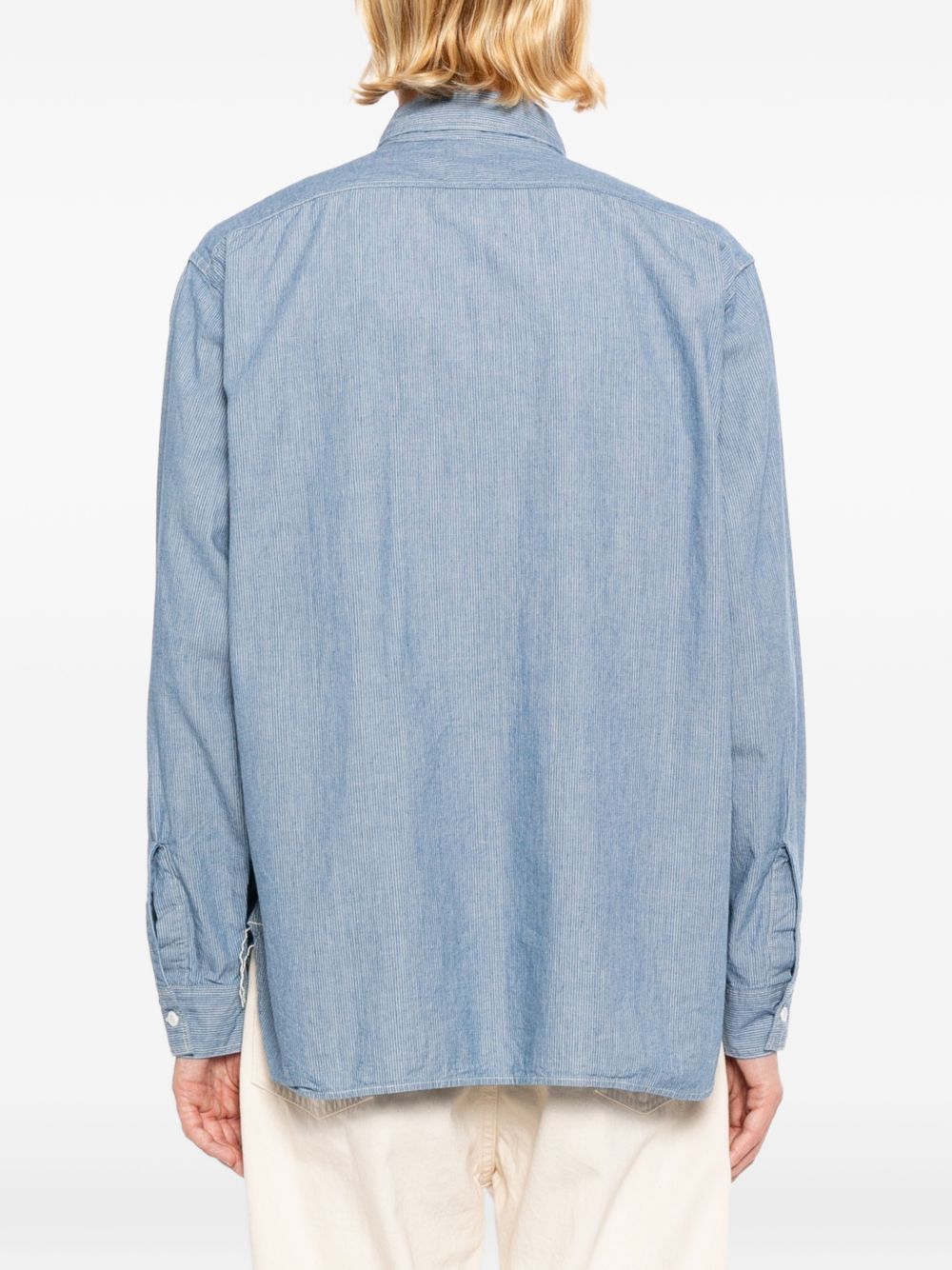 striped chest pockets shirt