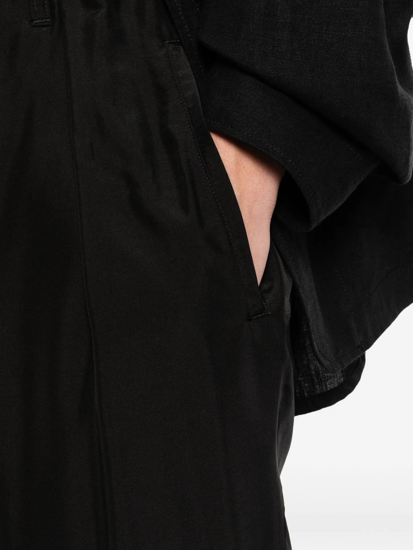 Tucked Silk Trousers