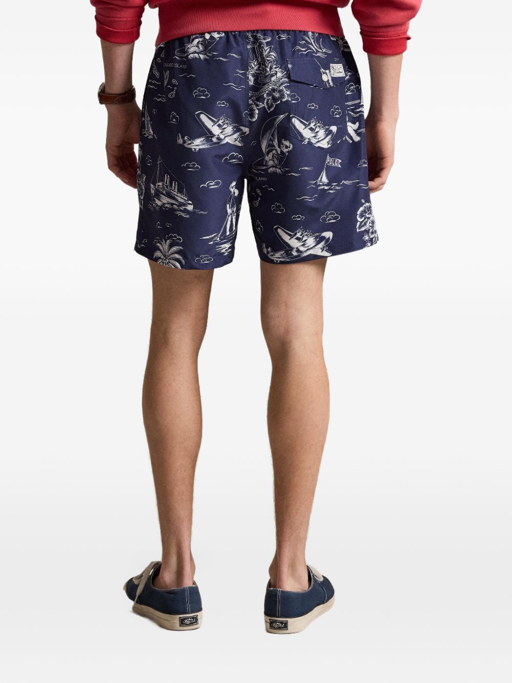 bear-print swim shorts
