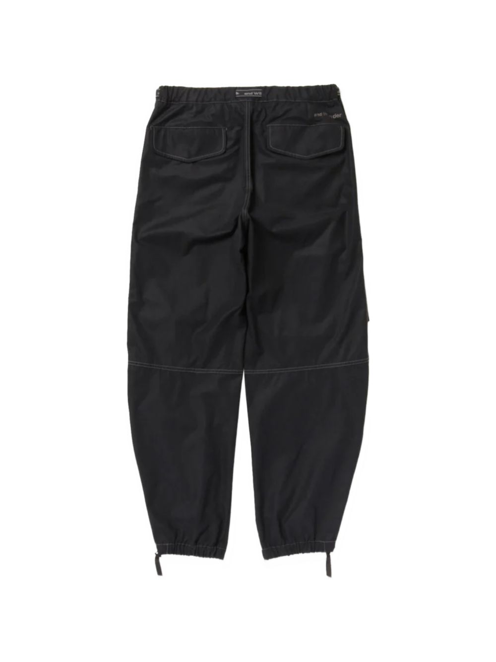 contrast-stitch belted trousers