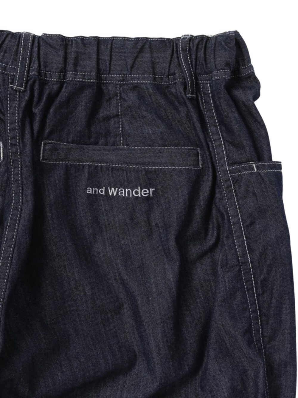 contrast-stitch trousers