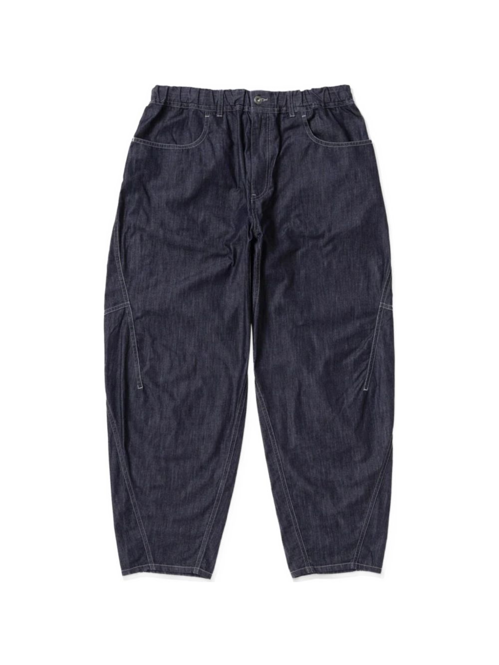 contrast-stitch trousers