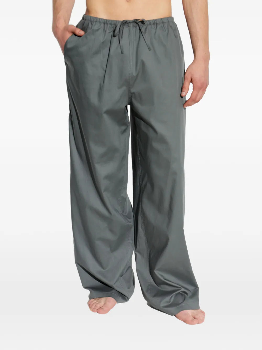 Drawstring-Waist Pajama Trousers