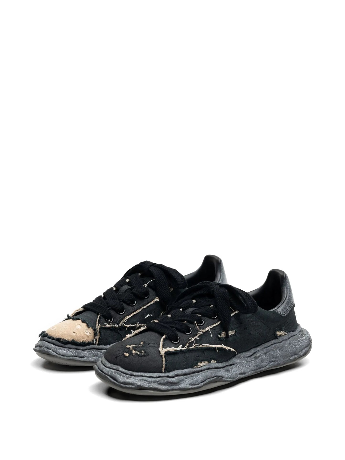 Distressed-Effect Chunky-Sole Sneakers