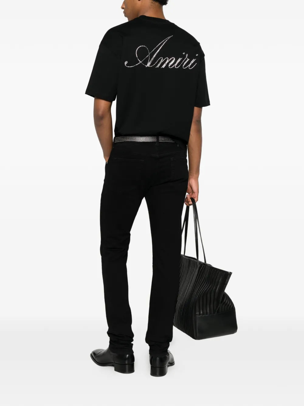 crystal-embellished logo T-shirt
