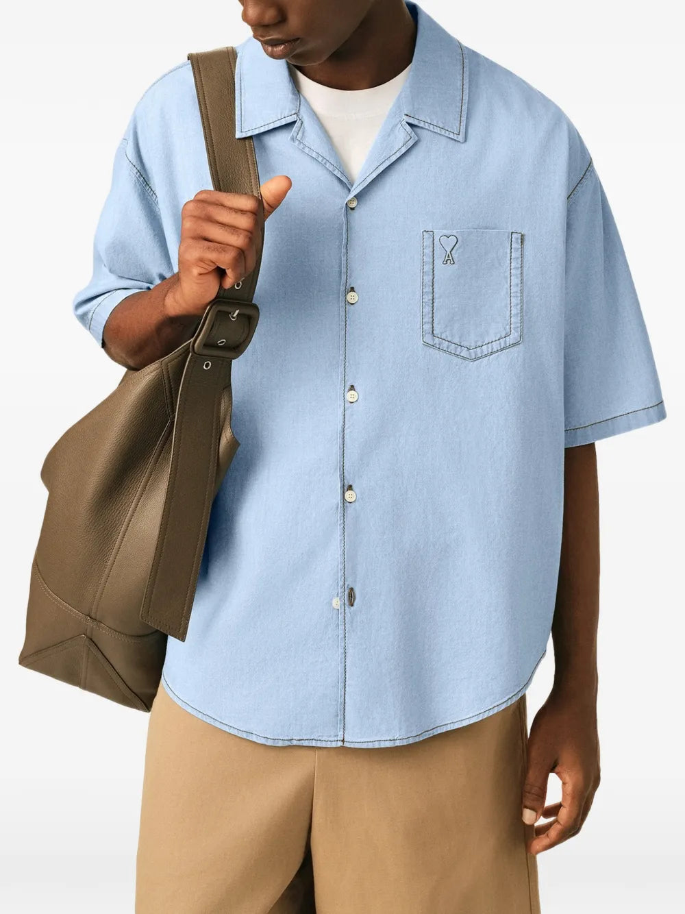 cotton short sleeves boxy fit shirt