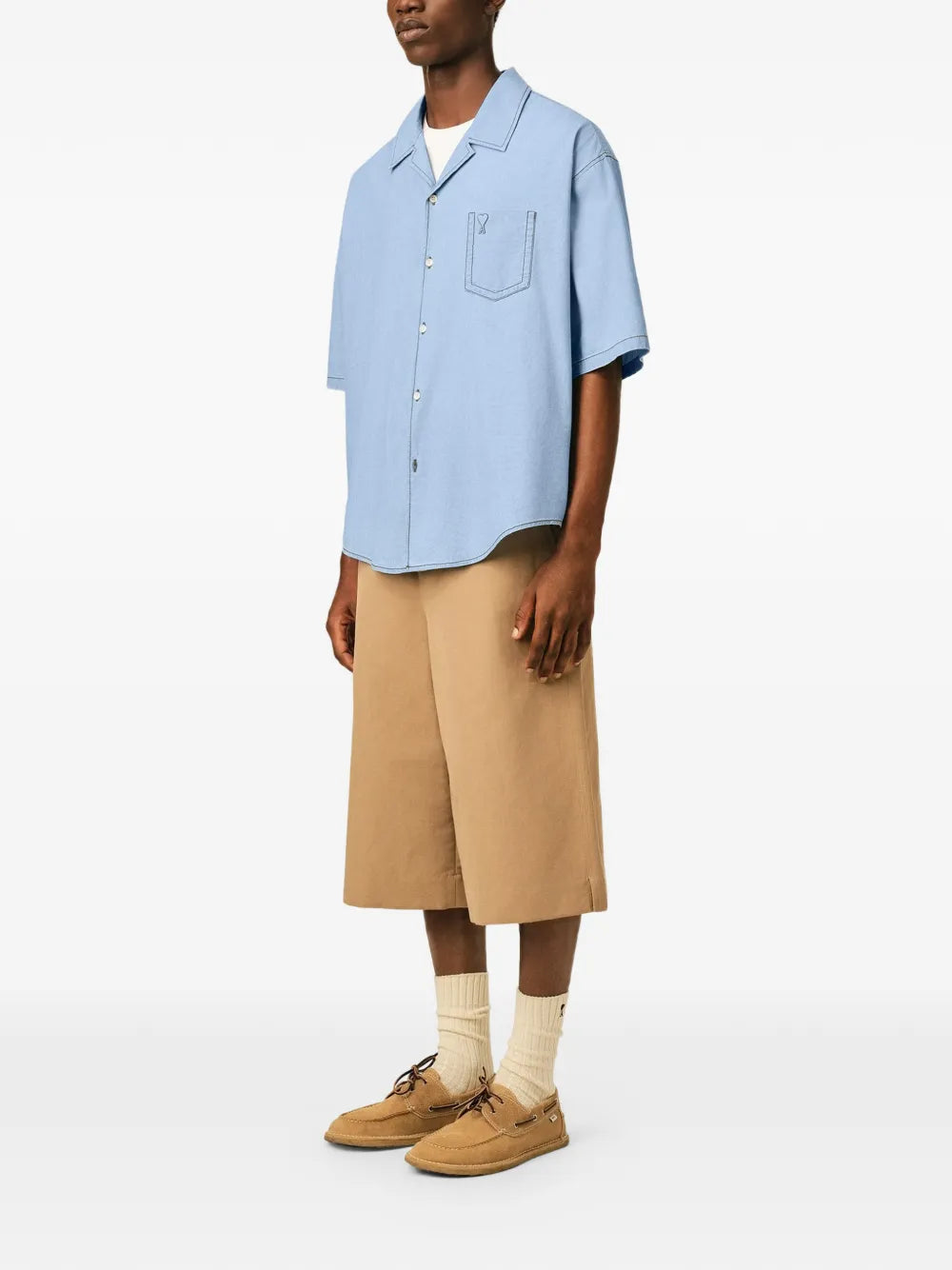 cotton short sleeves boxy fit shirt