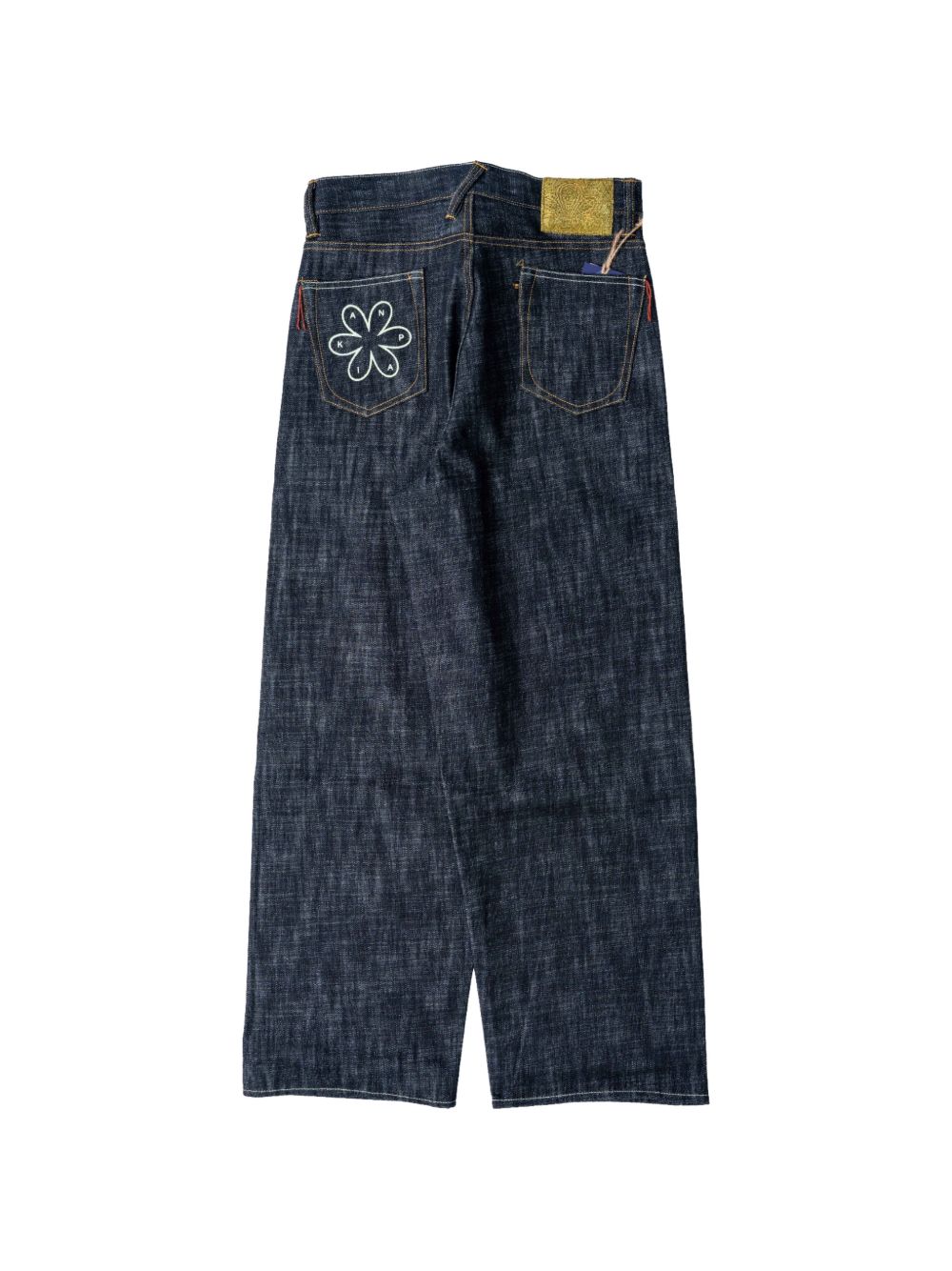 Kanpai! embroidered wide-leg jeans