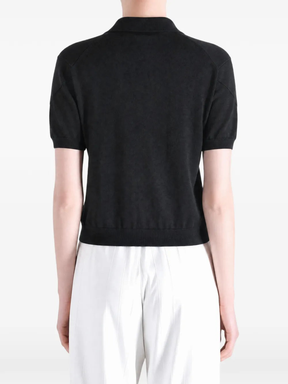 logo-patch polo shirt