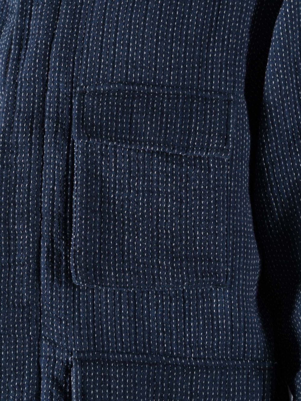 sashiko-stitch pocket shirt