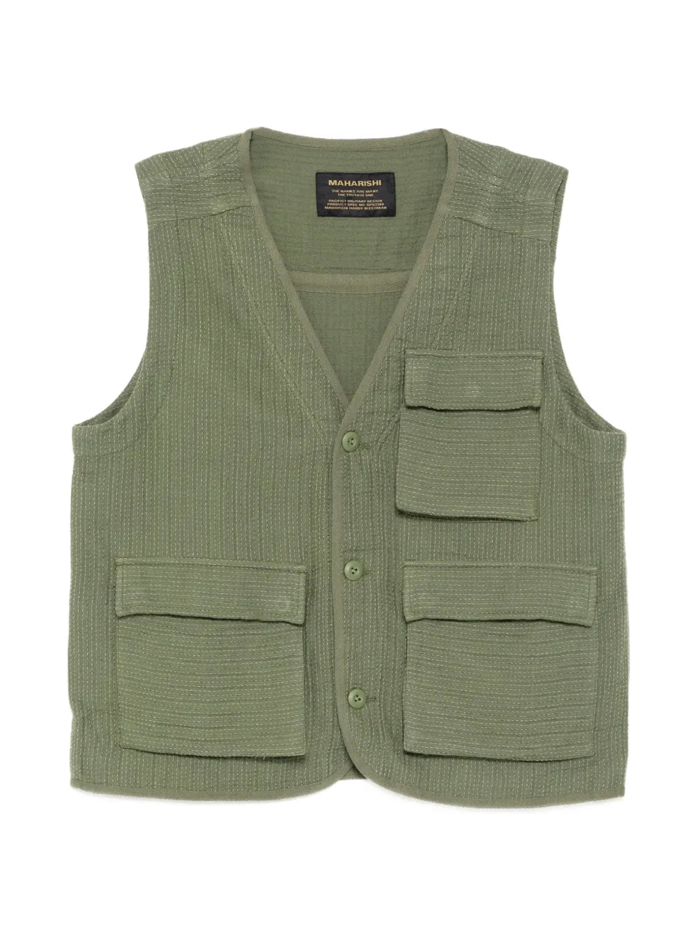 textured multi-pocket gilets