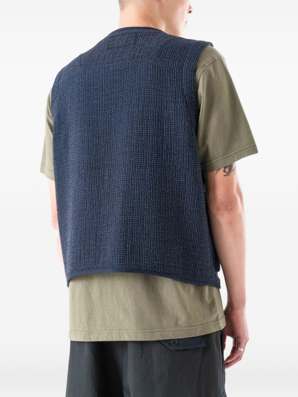 sashiko-stitch utility vest