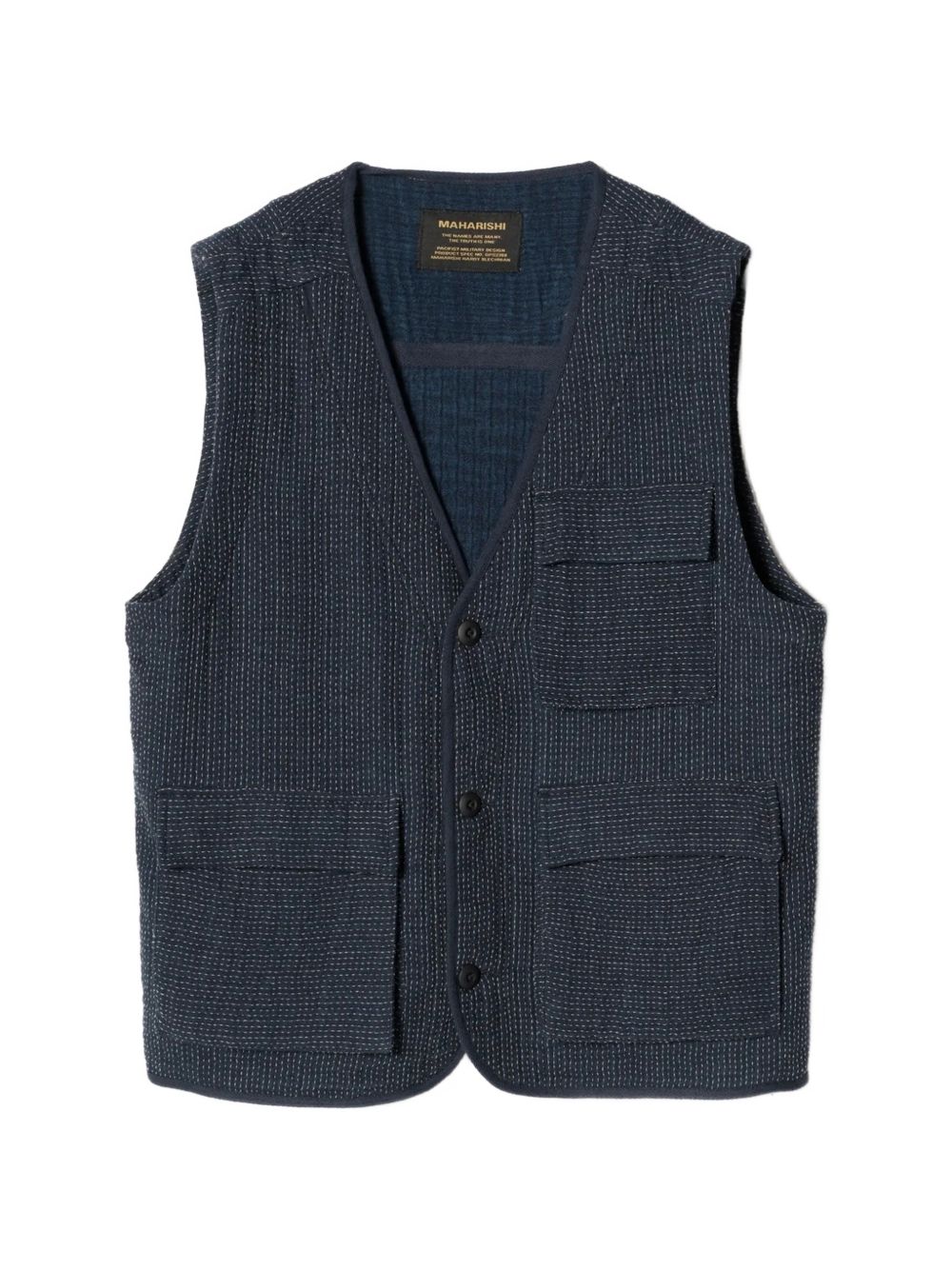 sashiko-stitch utility vest