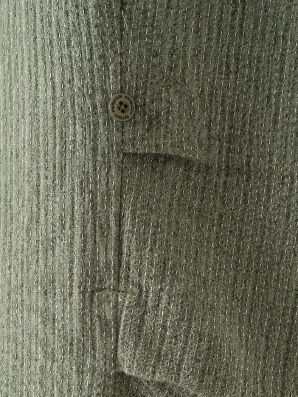 Sashiko-stitched wide-leg trousers