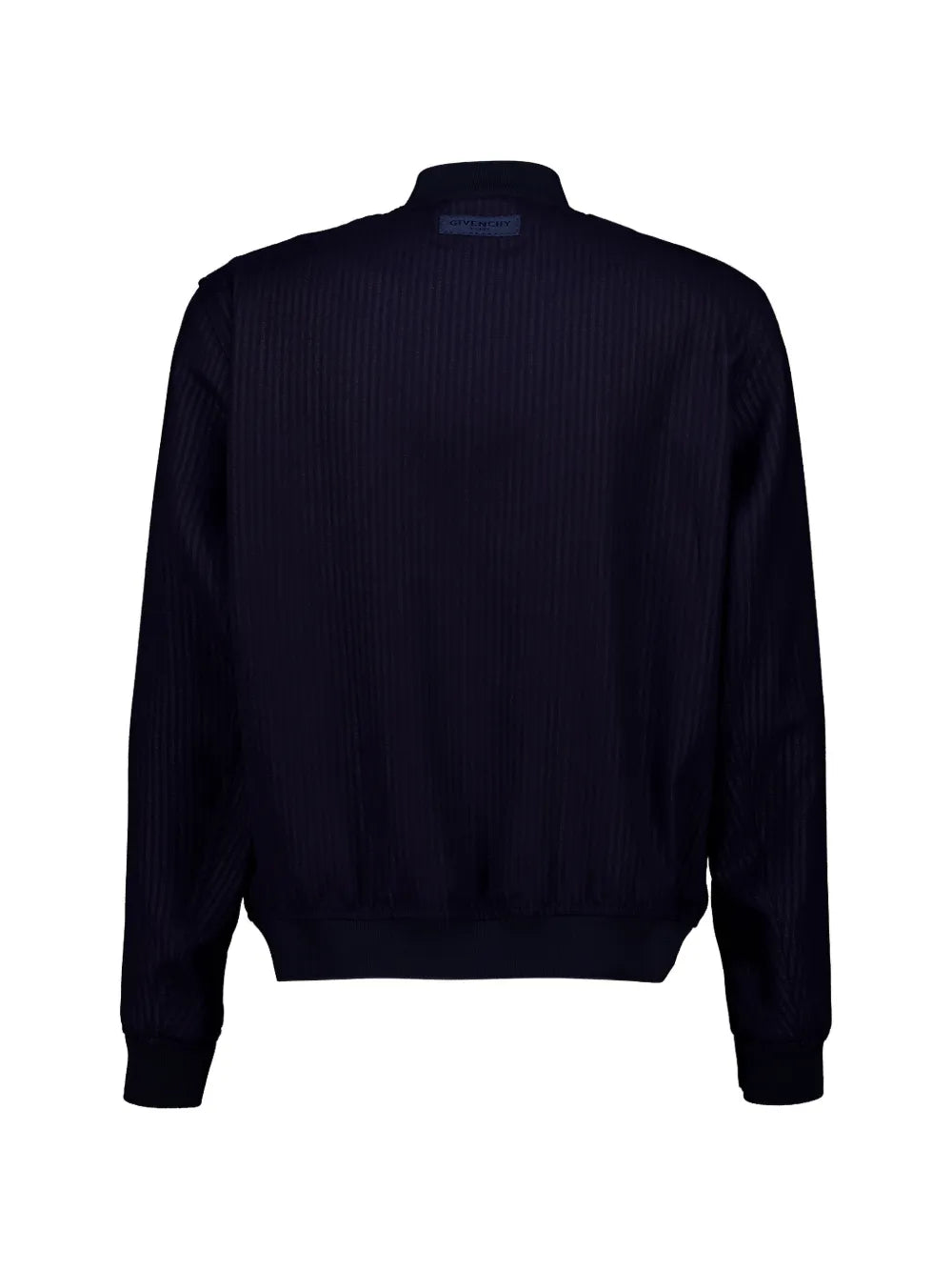 pinstriped bomber jacket