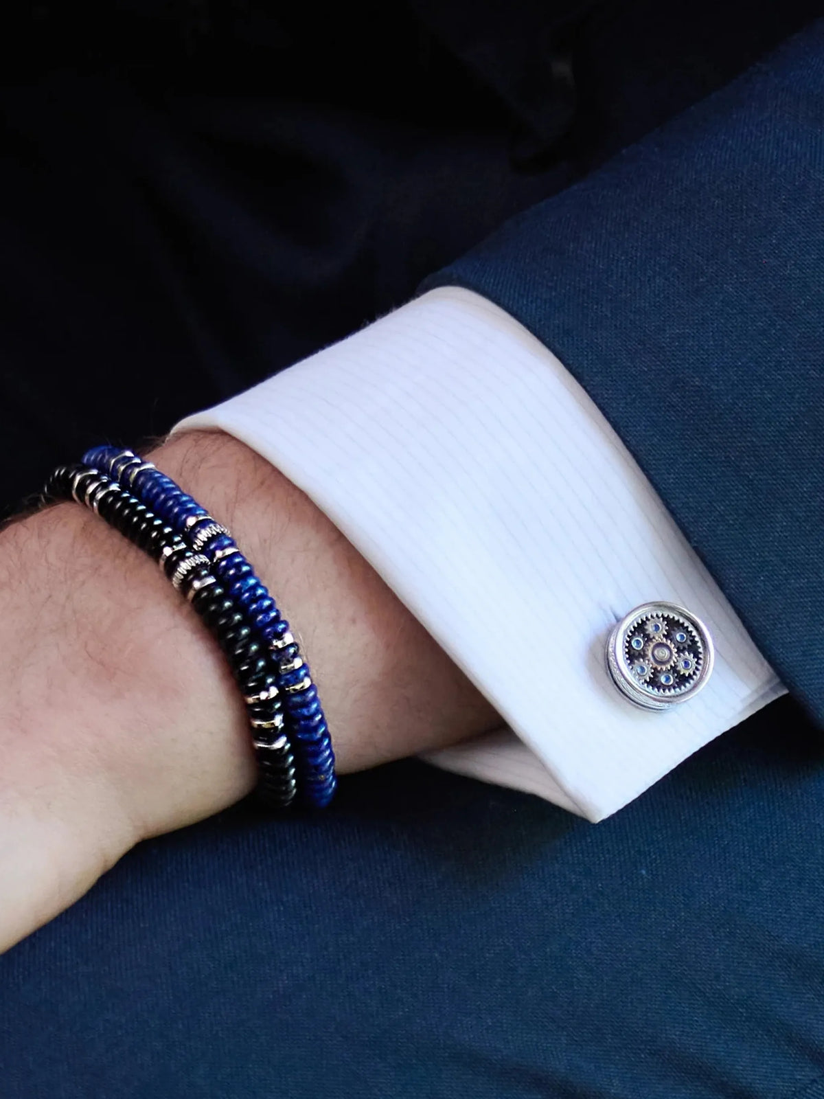 Septa Gear Round Cufflinks
