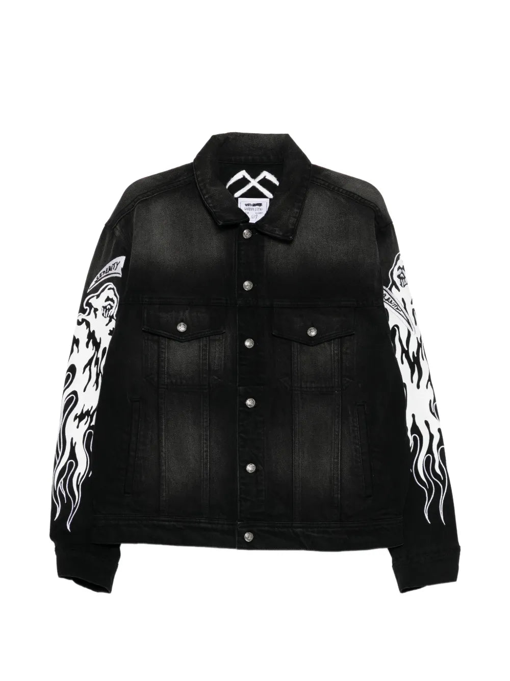 Graphic-Print Denim Jacket