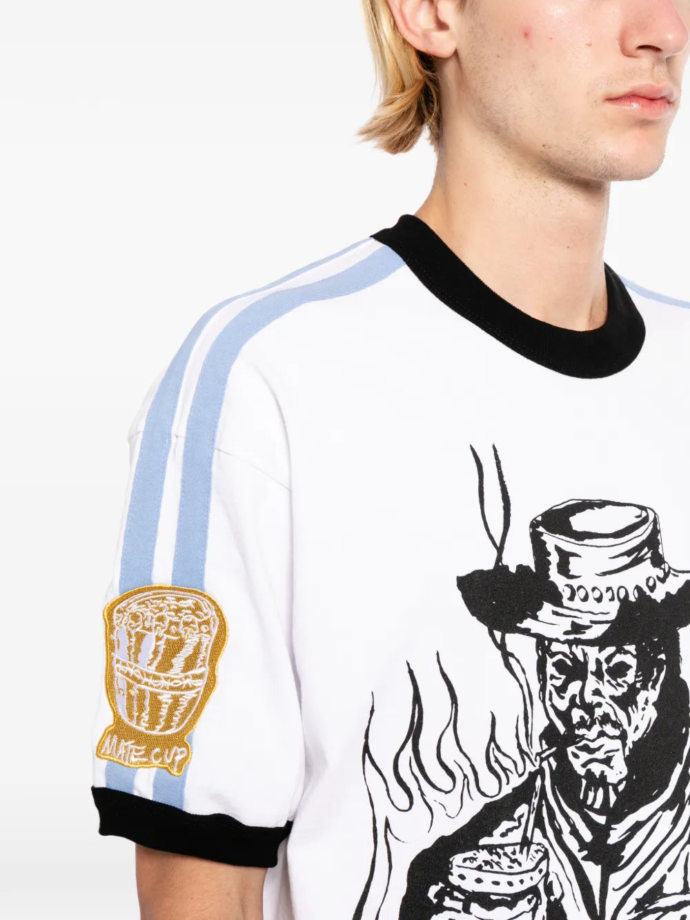 Graphic-Print Ringer T-Shirt