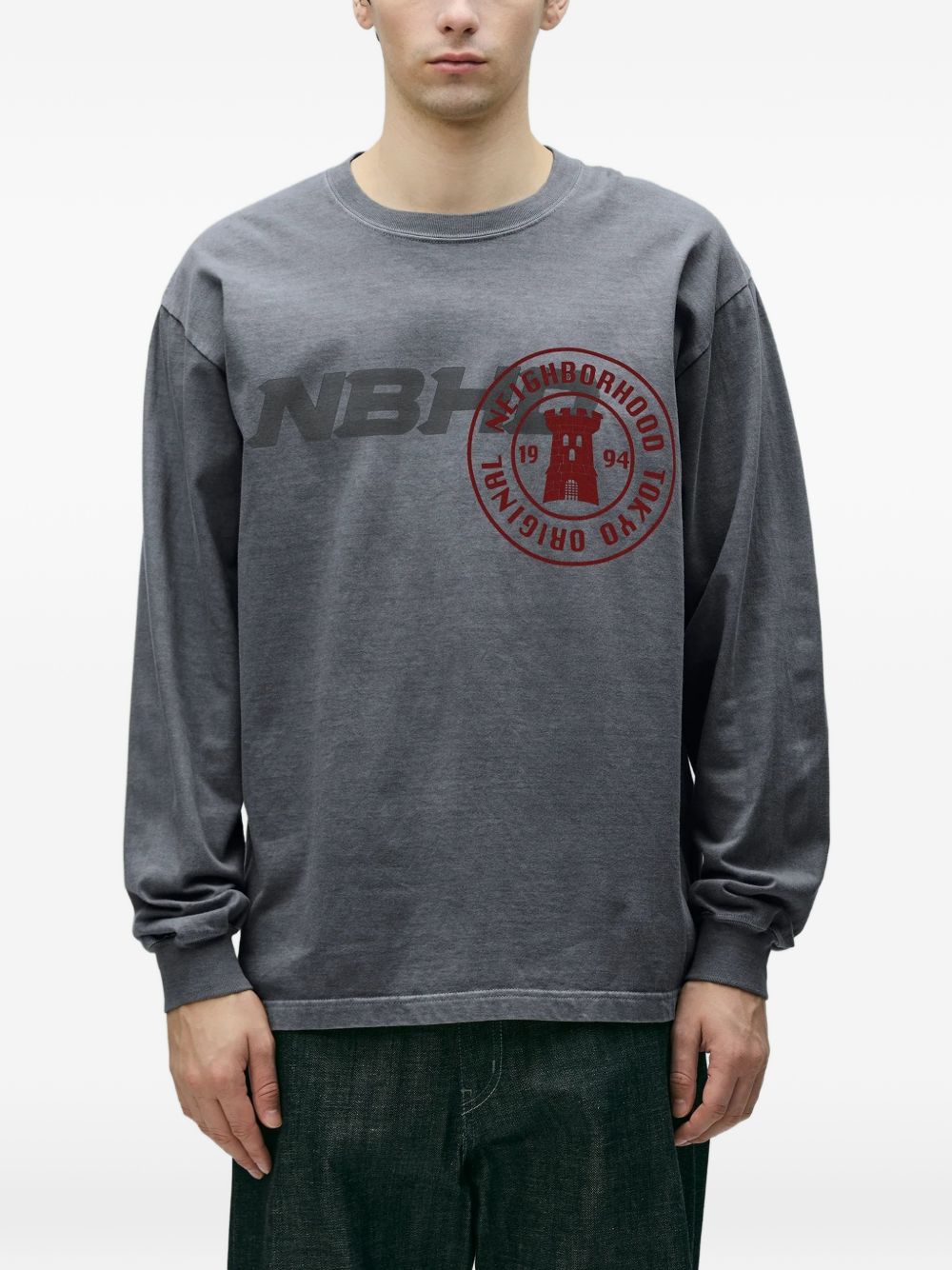 logo-print long-sleeved T-shirt