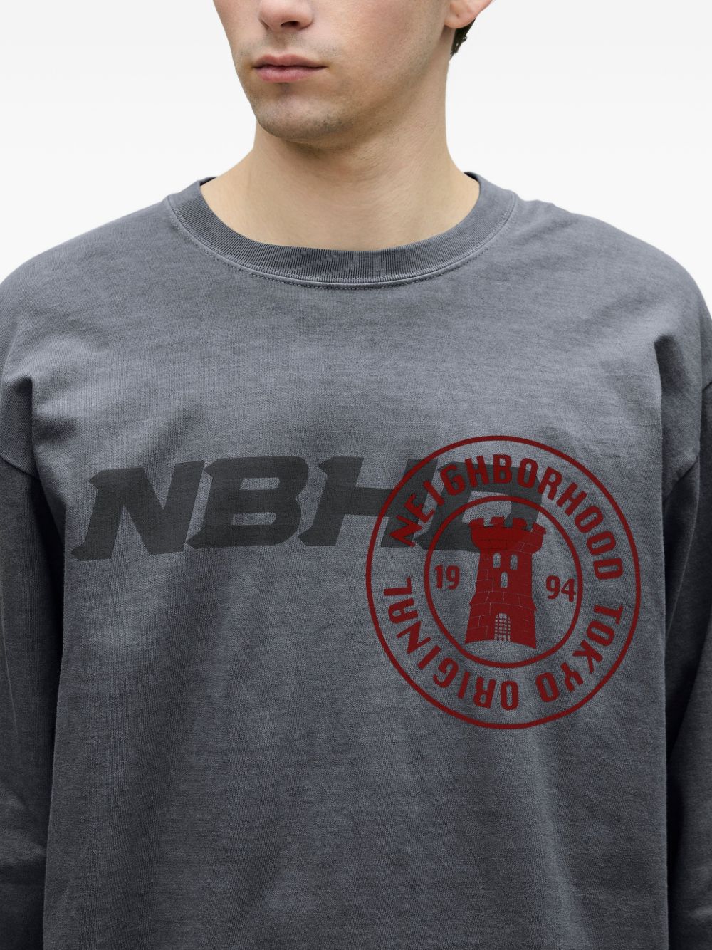 logo-print long-sleeved T-shirt