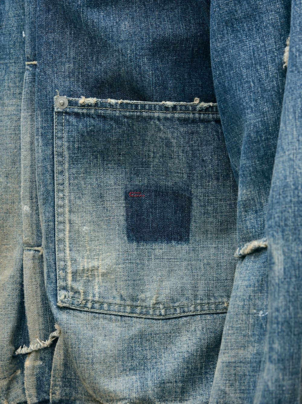 distressed denim jacket