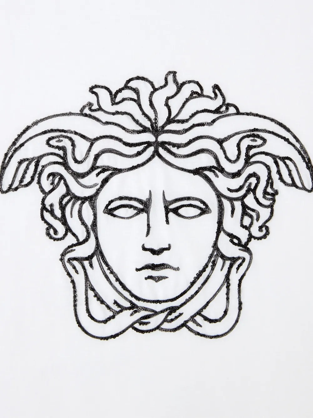 Medusa embroidered-logo cotton-jersey T-shirt