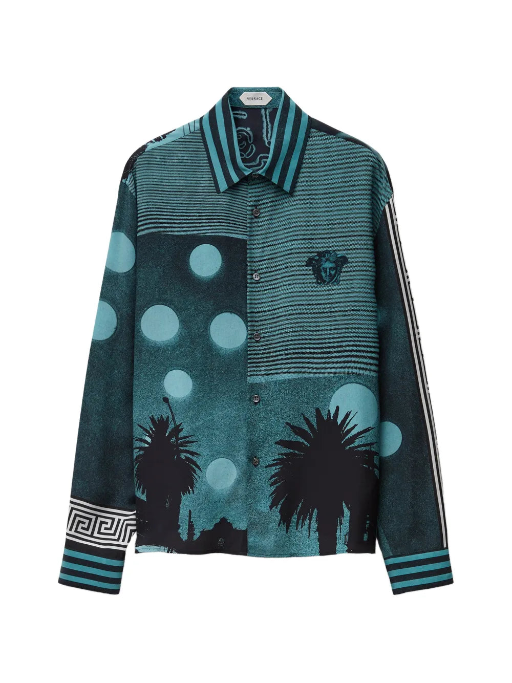 printed silk Crêpe De Chine regular shirt