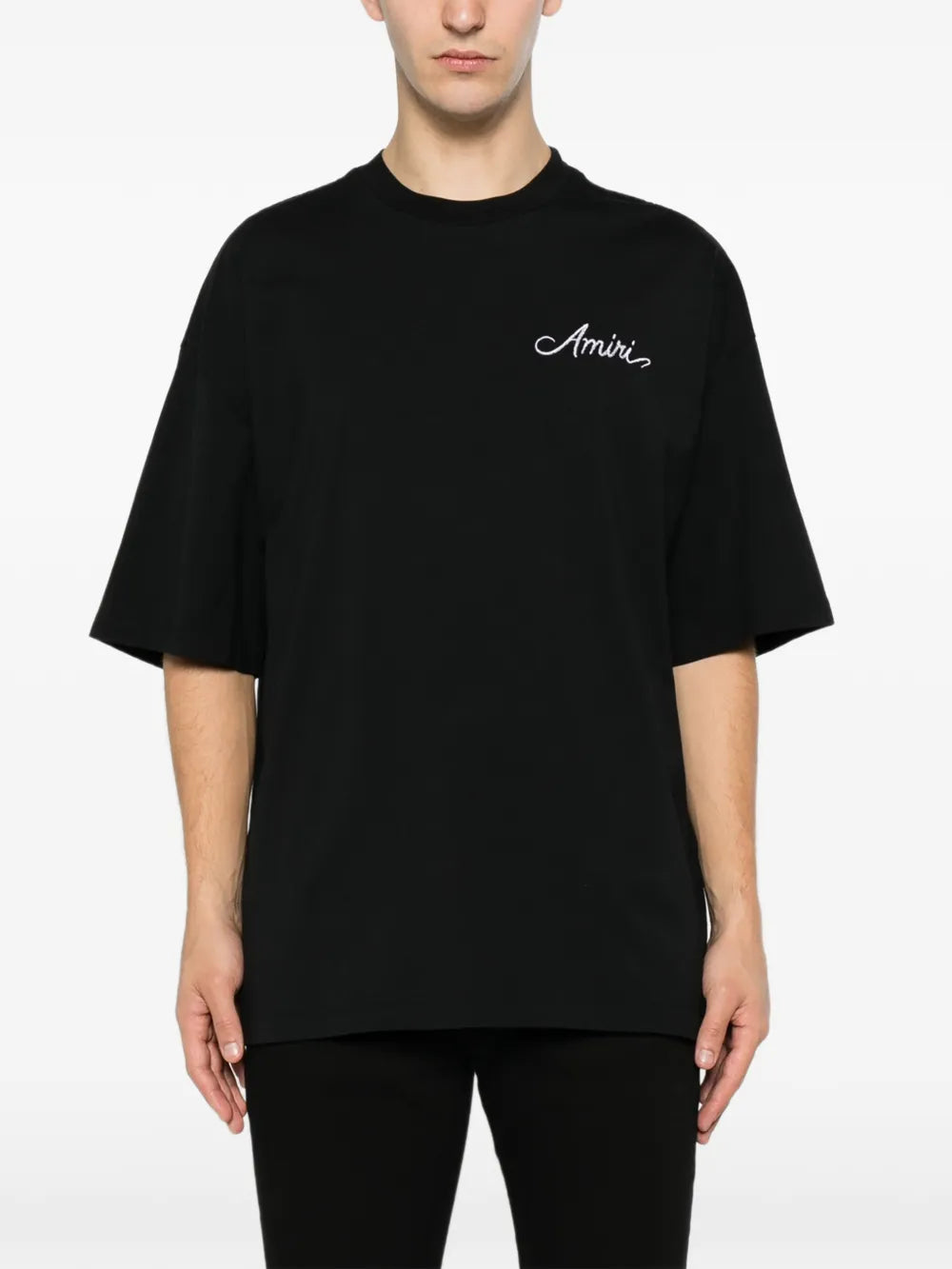 logo-embroidered T-shirt