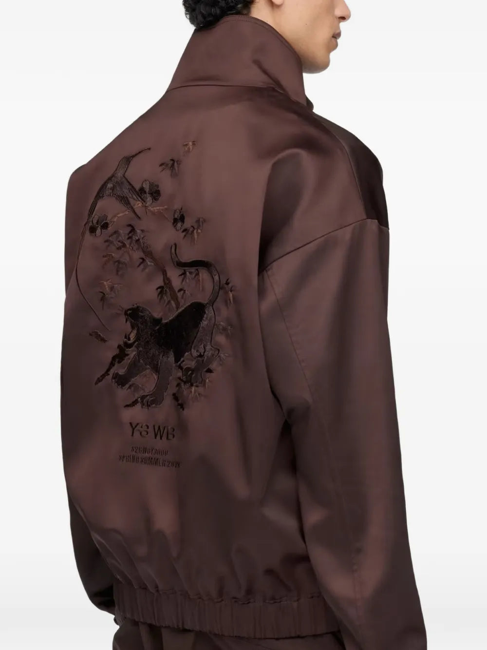 embroidered satin jacket