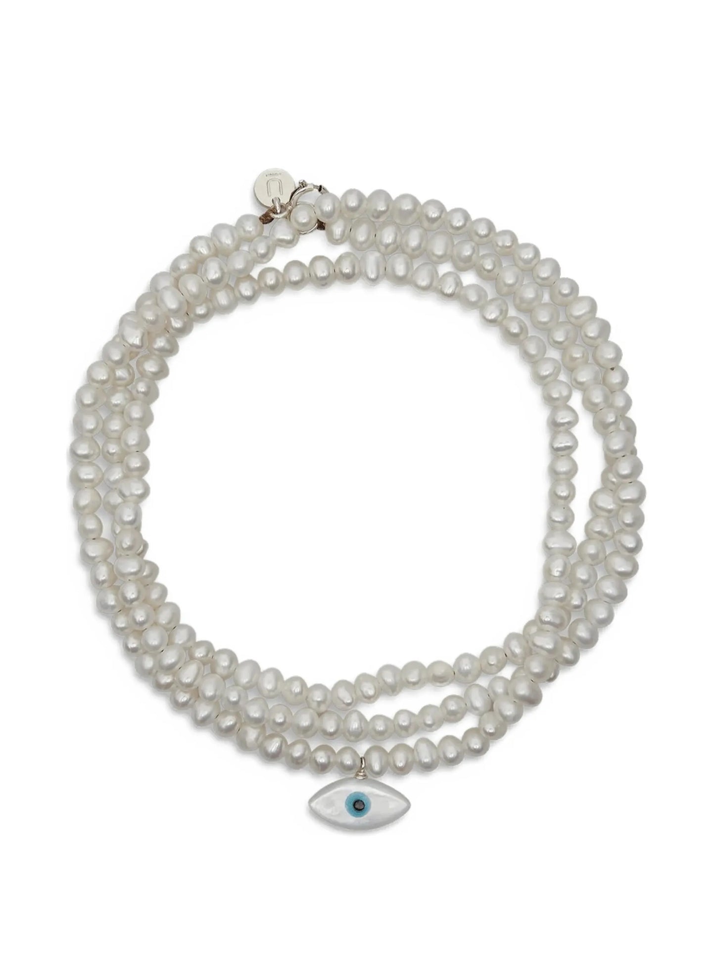 Eye-Pendant Pearl-Beaded Bracelets