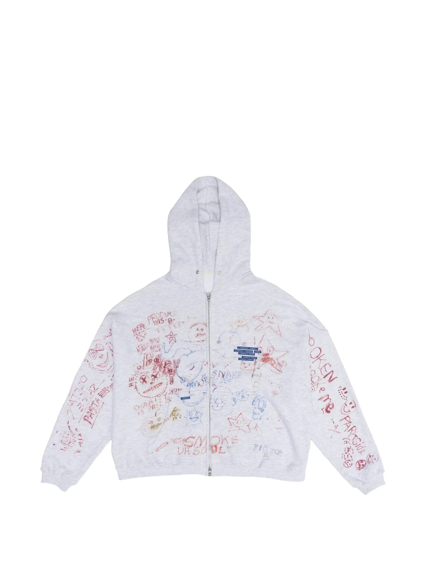 Joshua Tree Scribble-Print Zip-Up Hoodie