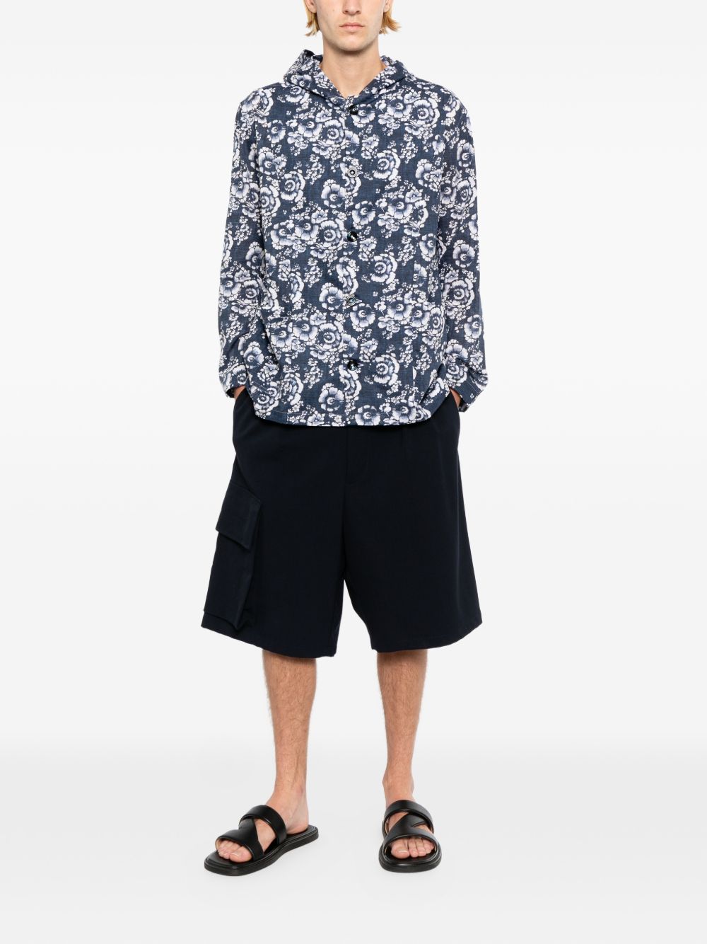 floral-print shirt