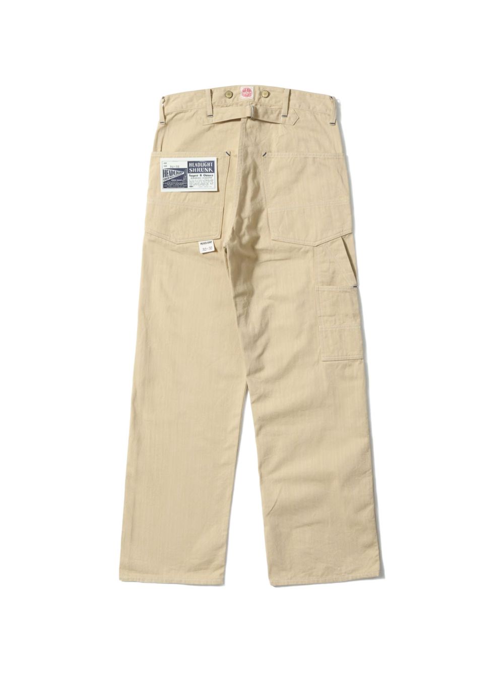 Headlight herringbone-pattern cotton trousers