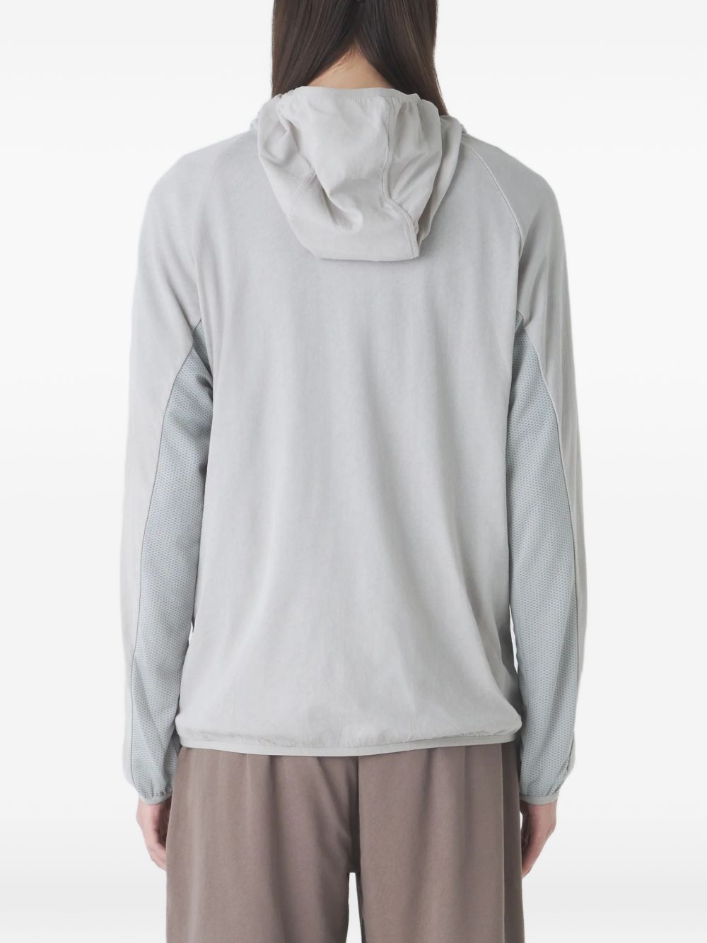 Orbit panelled long-sleeve hoodie