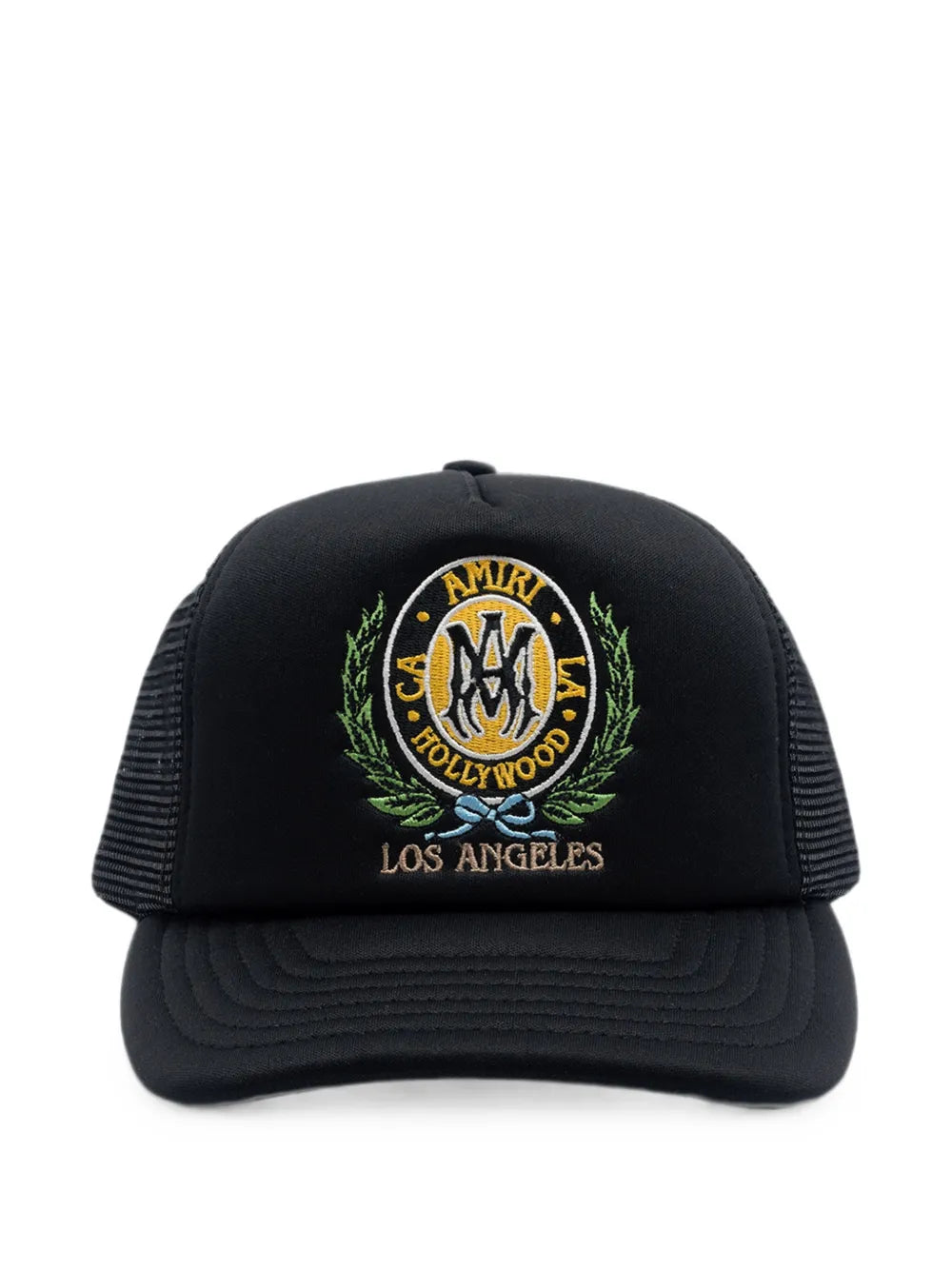 logo-embroidered mesh-panel trucker hat