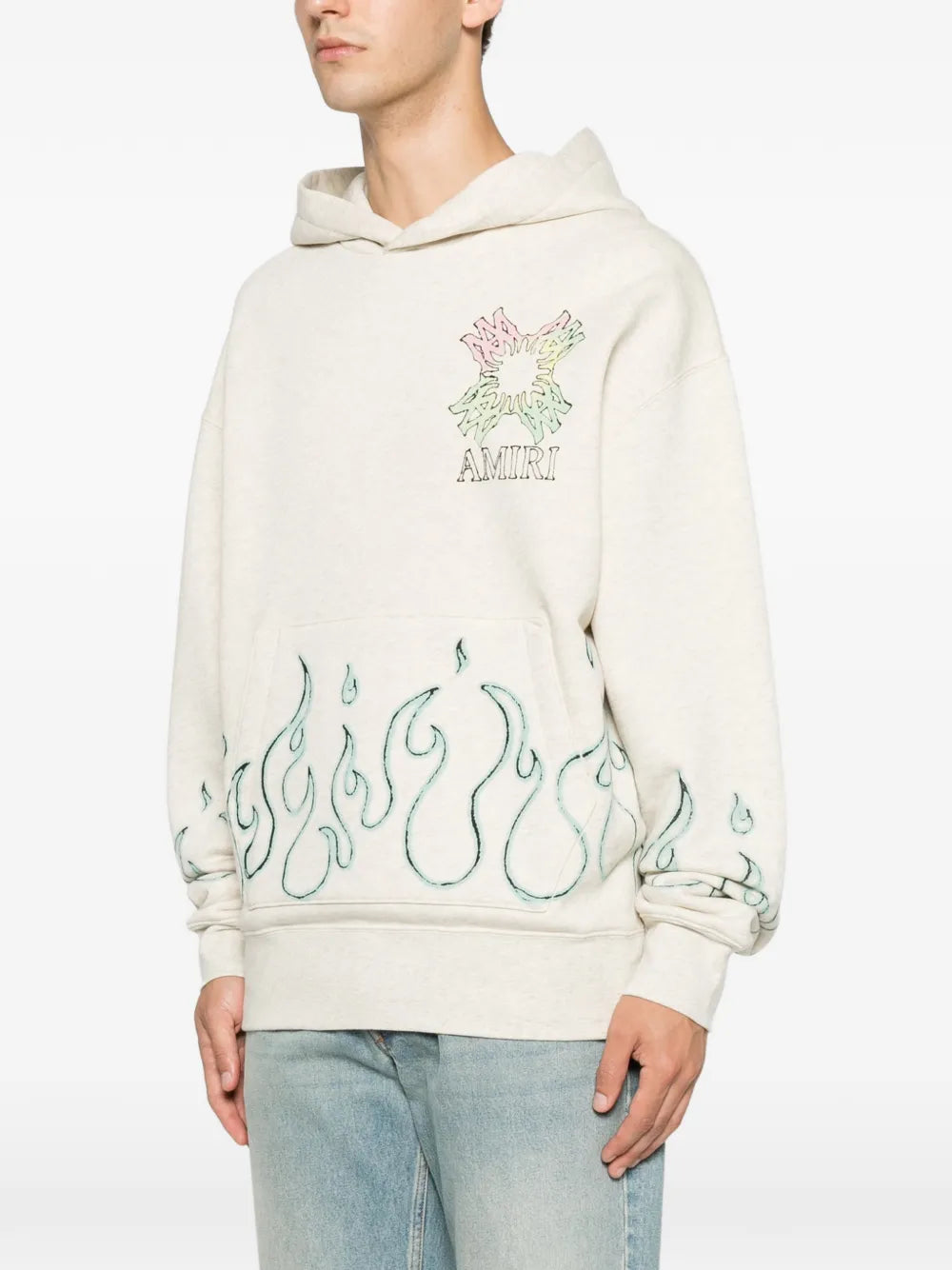 Ma Quad Flames oversized cotton hoodie