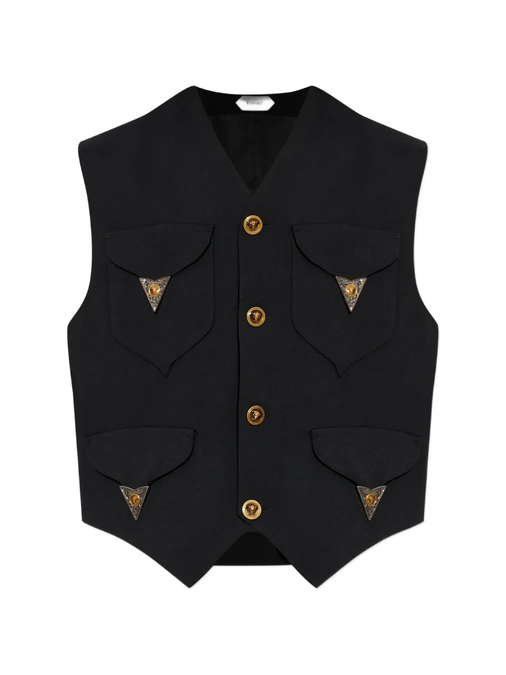 appliqué-detailed wool waistcoat