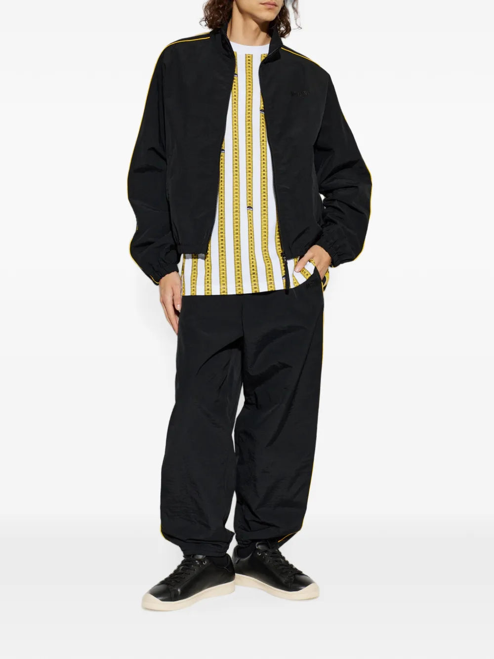 tape-measure side-stripe track pants