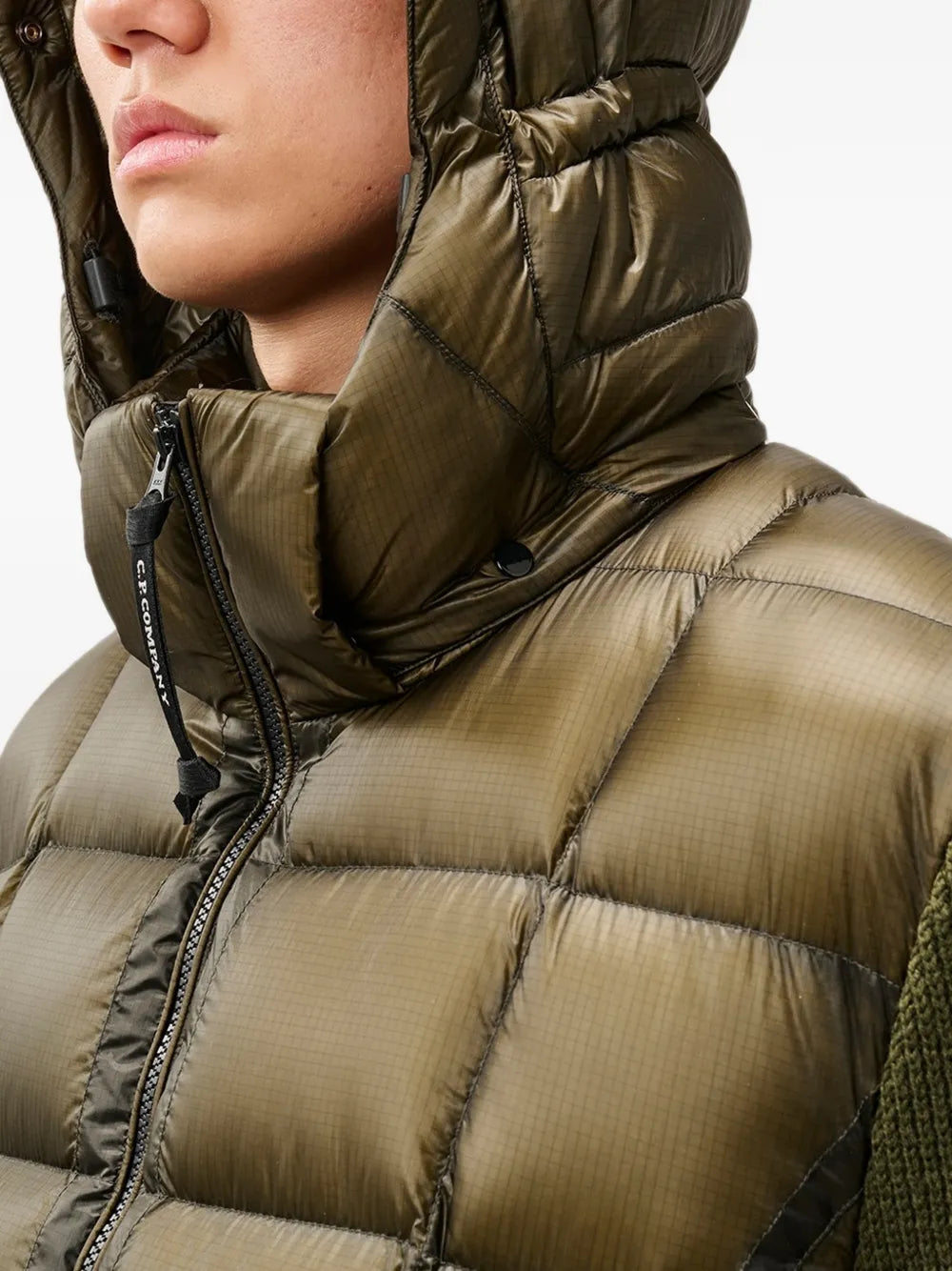 Goggle hood padded jacket