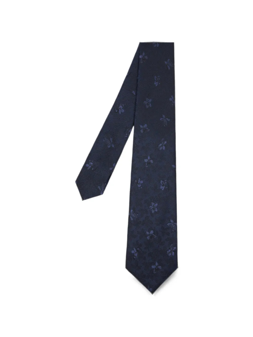 navy tonal floral silk tie