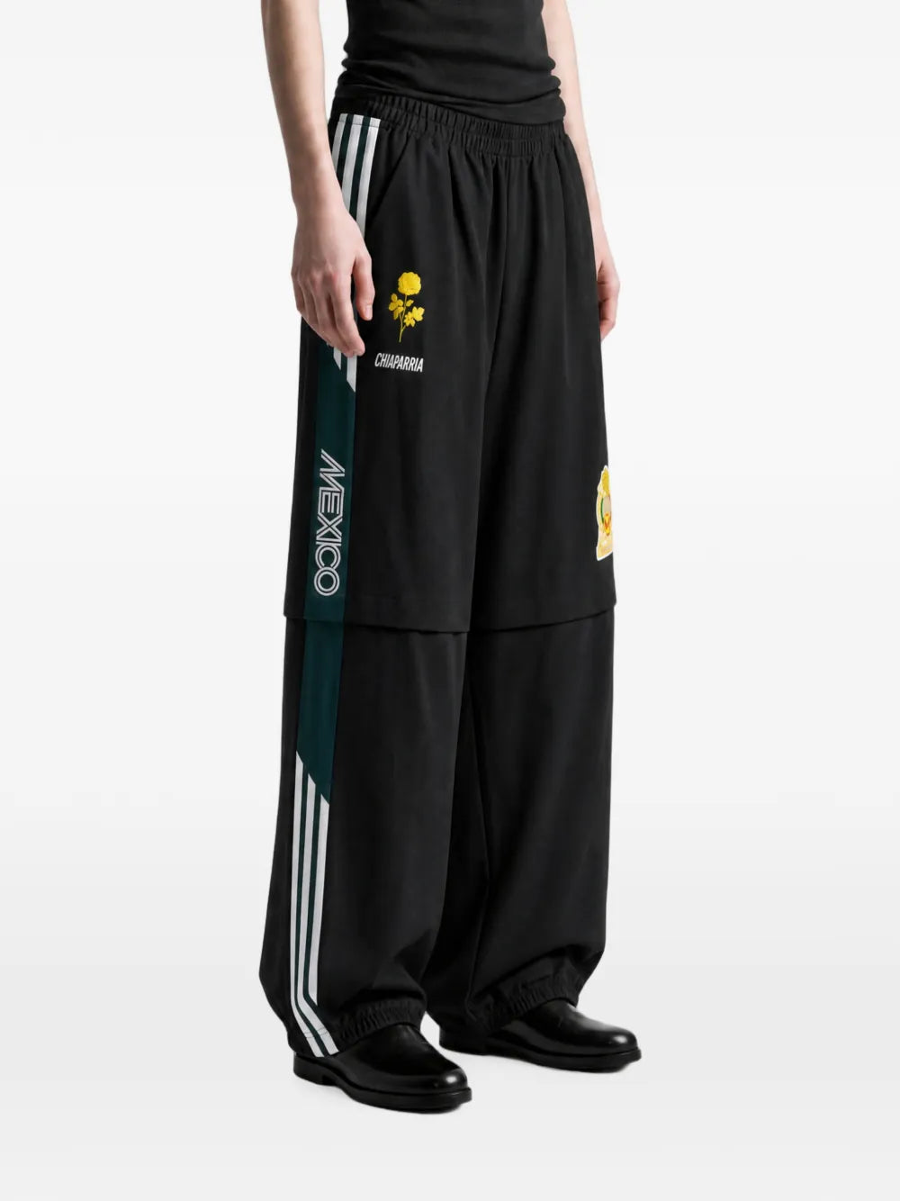x Willy Chavarria CDM logo-patch side-stripe track pants