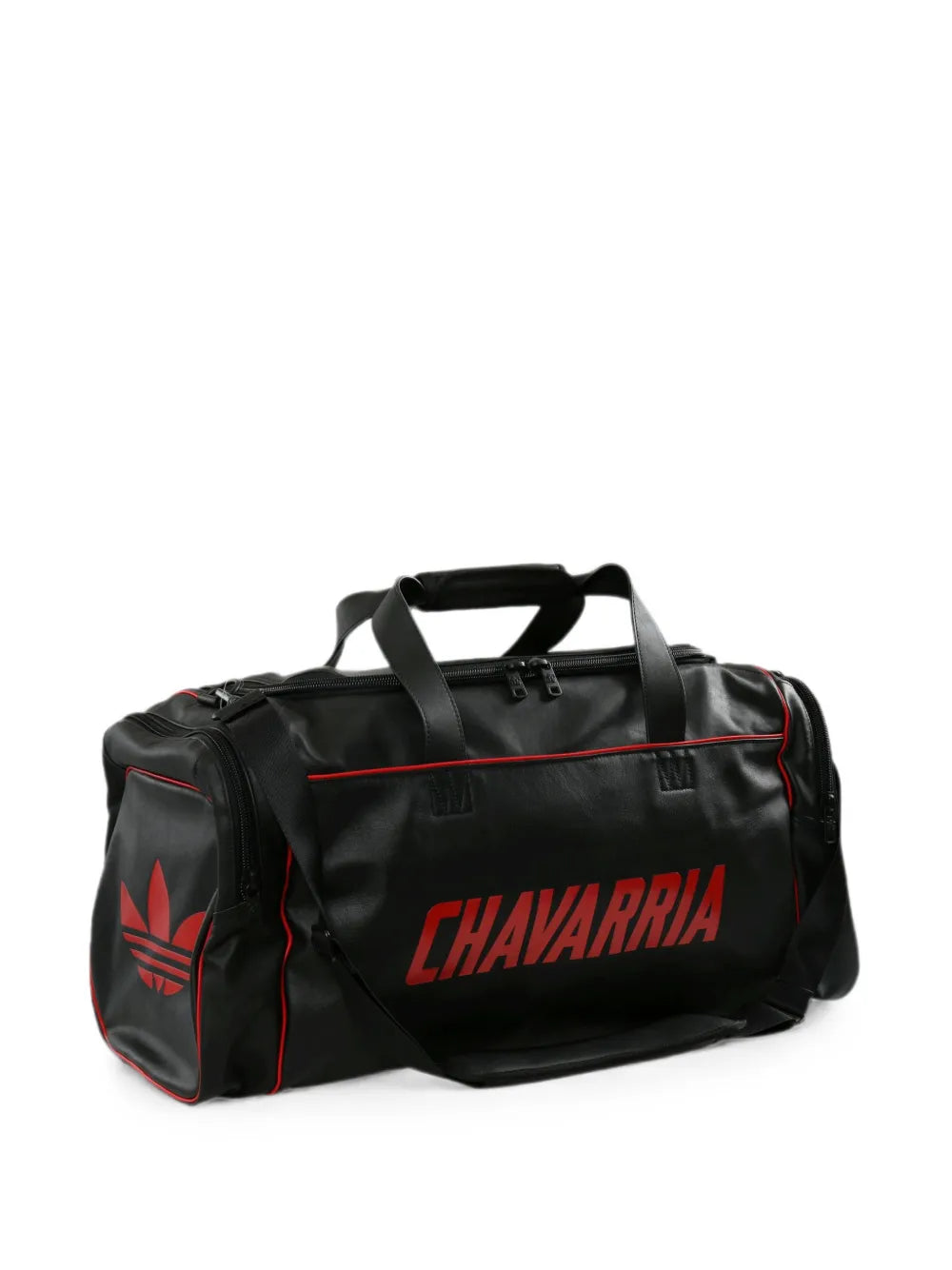 logo-print piped shoulder bag