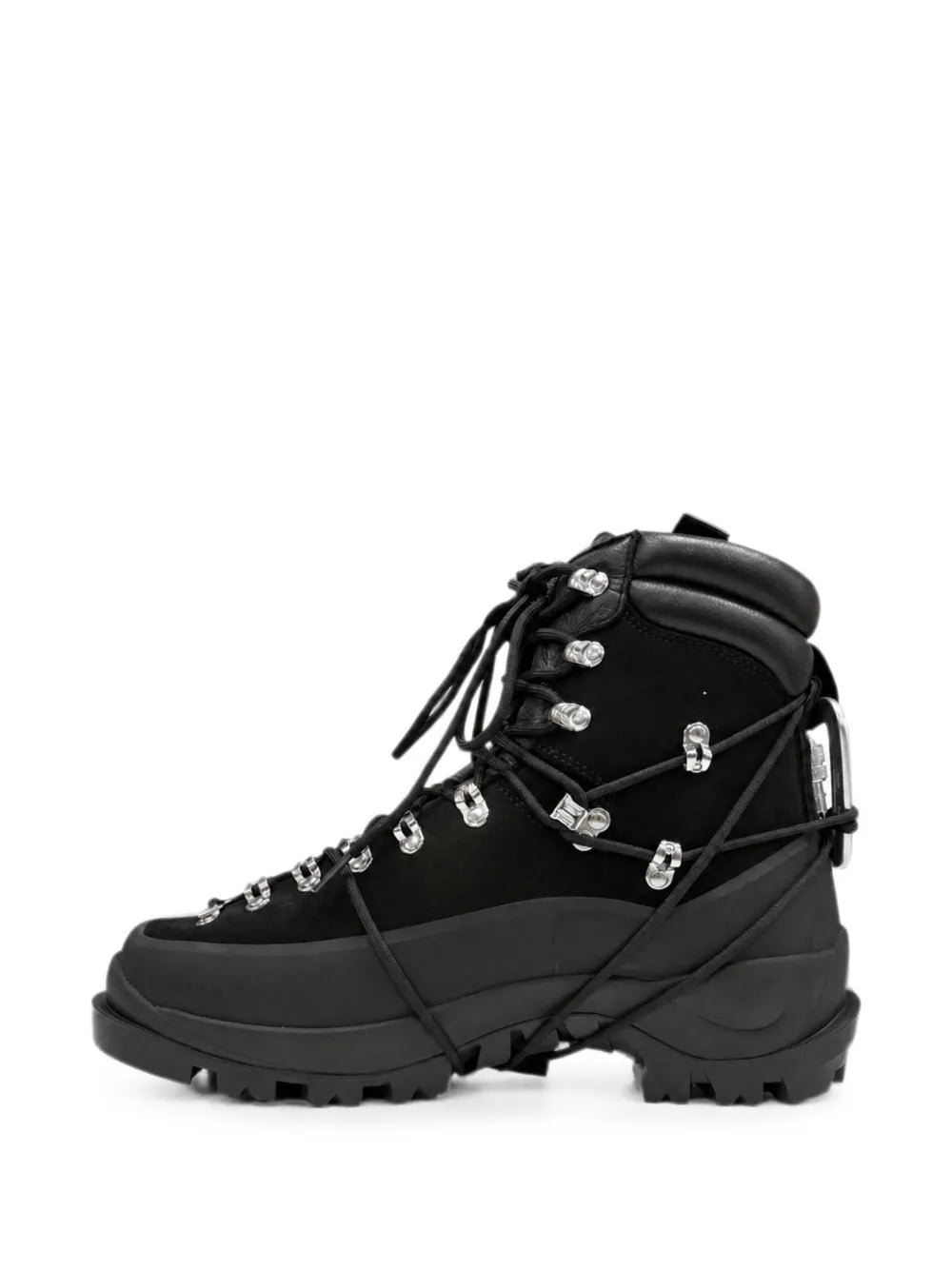 carabiner-detail lace-up boots